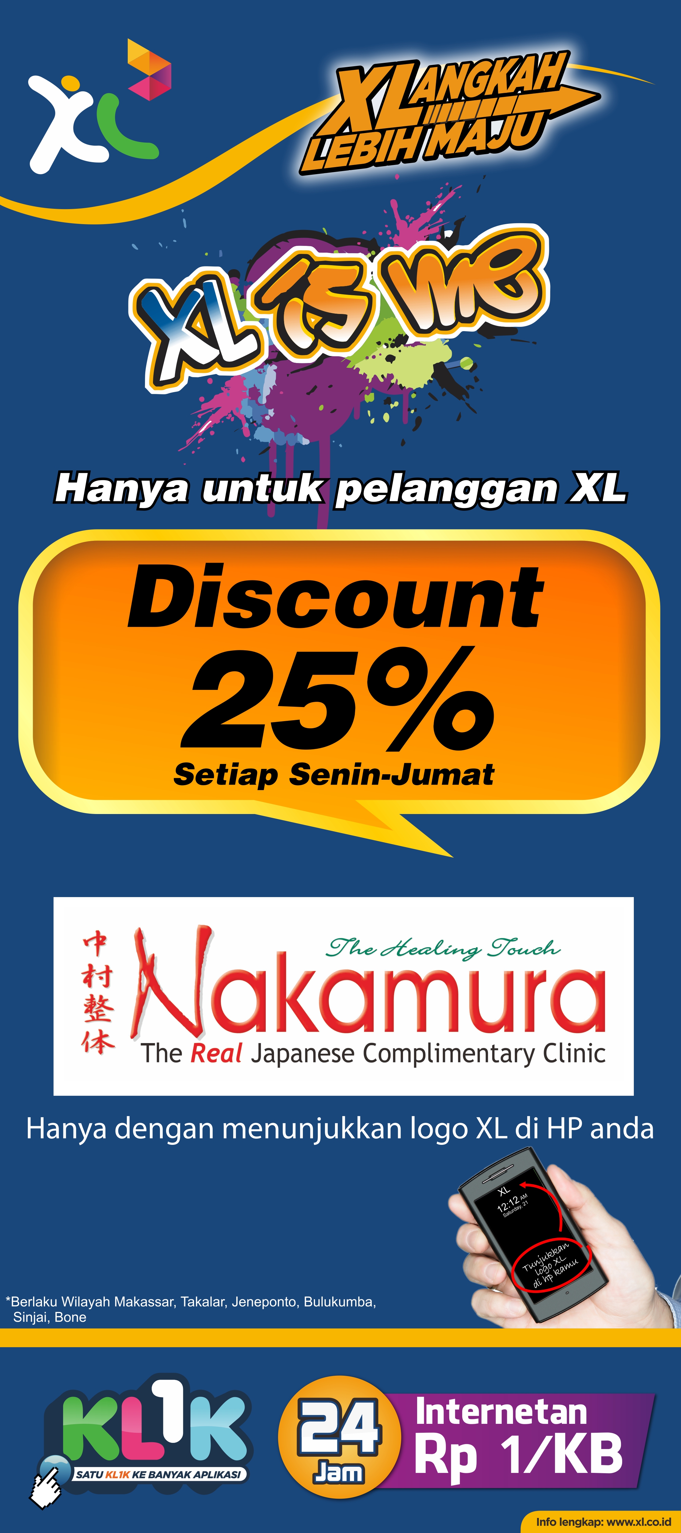 Pijat sehat discount 25% di Nakamura  XL IS ME Discount